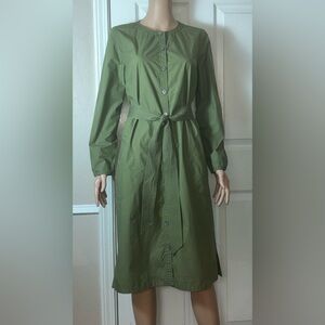 J. Crew Long Sleeve
Belted Shirtdress Olive Military Green.